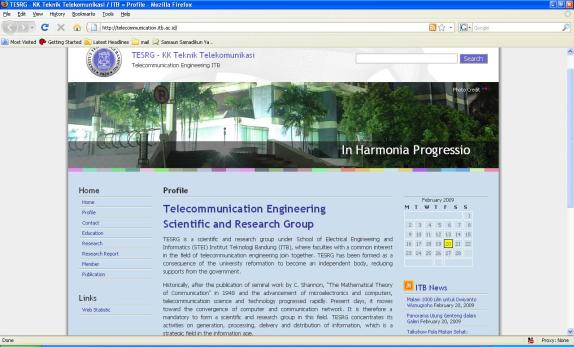 Website KK Teknik Telekomunikasi baru